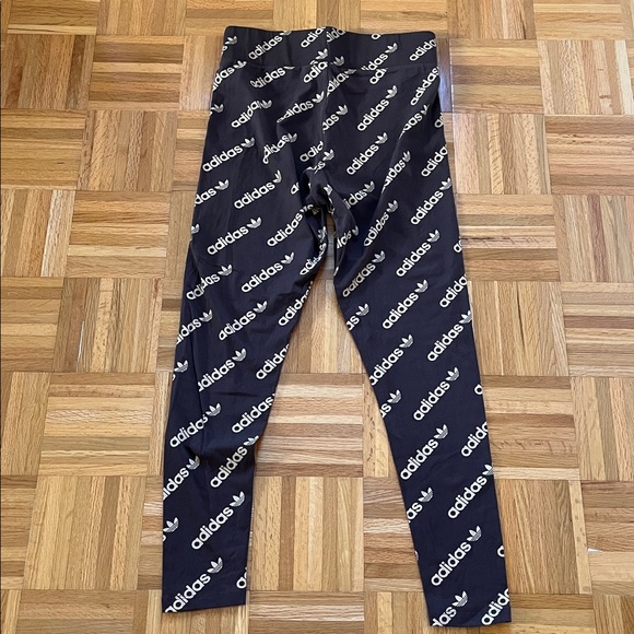 ADIDAS Brown Logo Running/Training Tights Leggings L - Picture 5 of 7